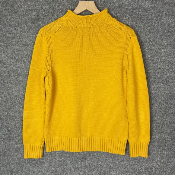 Vintage J Crew oarsman  Mockneck Sweater Women Medium Cotton Blend Knit Pullover - Picture 2 of 9
